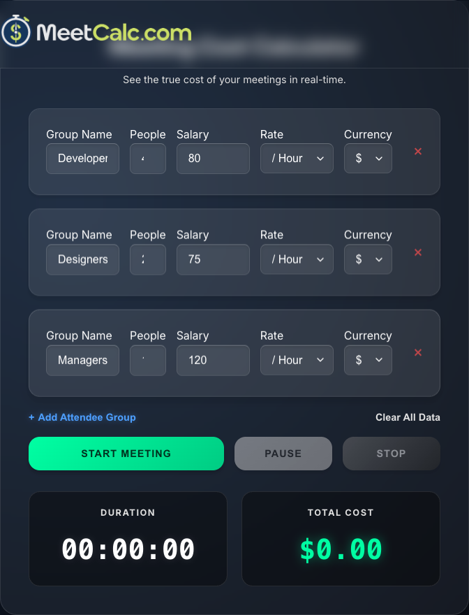 Screenshot of multi-group configuration